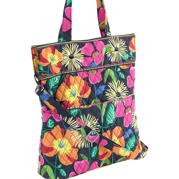 Vera Bradley Jazzy Blooms Convertible Crossbody Bag - Picture 11 of 12